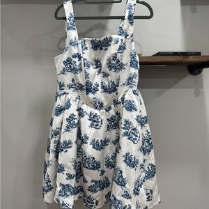 Blue and White Dress